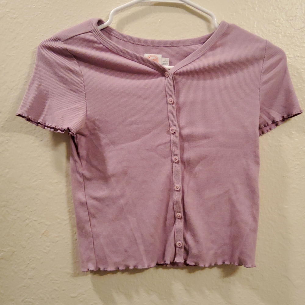 Purple target button shirt